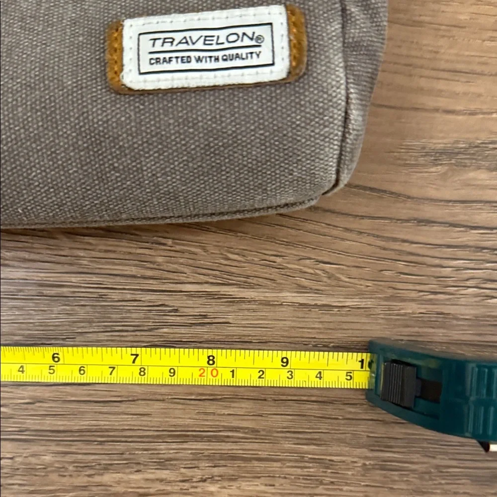 Travelon Anti theft Gray and Tan Messenger Bag
